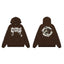 Revenge Angel / Religious Circle Arch Logo Pullover Hoodie Brown