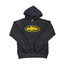 Corteiz Alcatraz Black Hoodie — Signature Yellow Oval Logo on Classic Streetwear Pullover