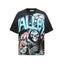 Valleydream Black Skull Circus Vintage Graphic T-Shirt
