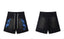 Hellstar Black Blue Flame Shorts