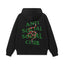 Anti Social Social Club Snake Green Logo Hoodie - Black
