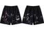 Gallery Dept. Heavy Paint Splatter & Logo French Terry Shorts - Black
