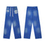 Hellstar Bright Blue Circular Print Wide Leg Sweatpants