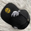Hellstar Solid Black Flame Star Flat Brim Cap