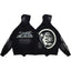HELLSTAR Black Minimal Flame Logo Hoodie