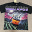 VALEFOREVER Black Roller Coaster Skeleton Ghost Graphic Short Sleeve Tee