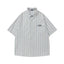 Retro Striped Short Sleeve Work Shirt