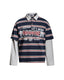 Color-blocked striped faux two-piece long-sleeved top