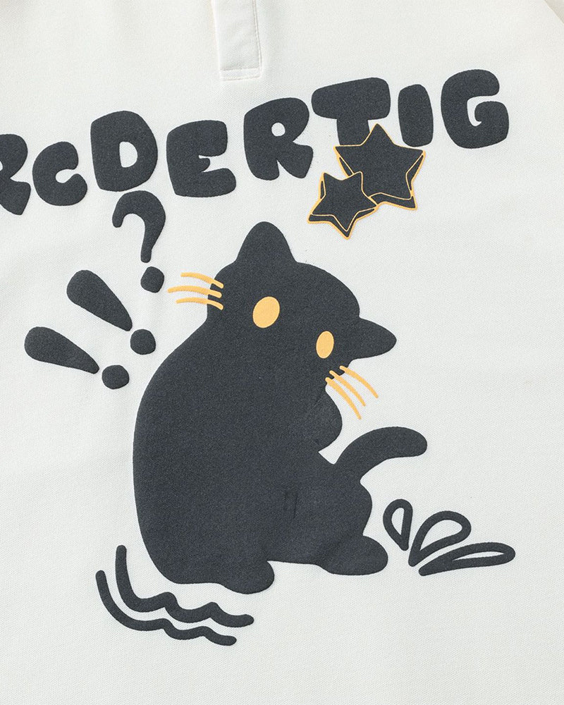 American retro kitten short sleeves