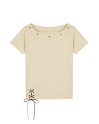 One-shoulder fitted short-sleeved top (women's)