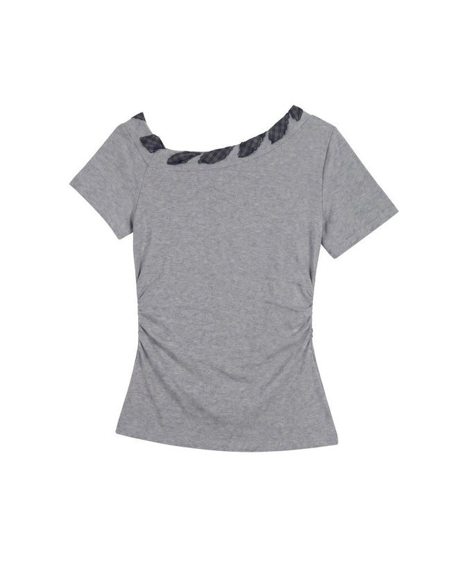 Women's Slim Fit Short-Sleeve T-Shirt with Bow Tie Main Image
