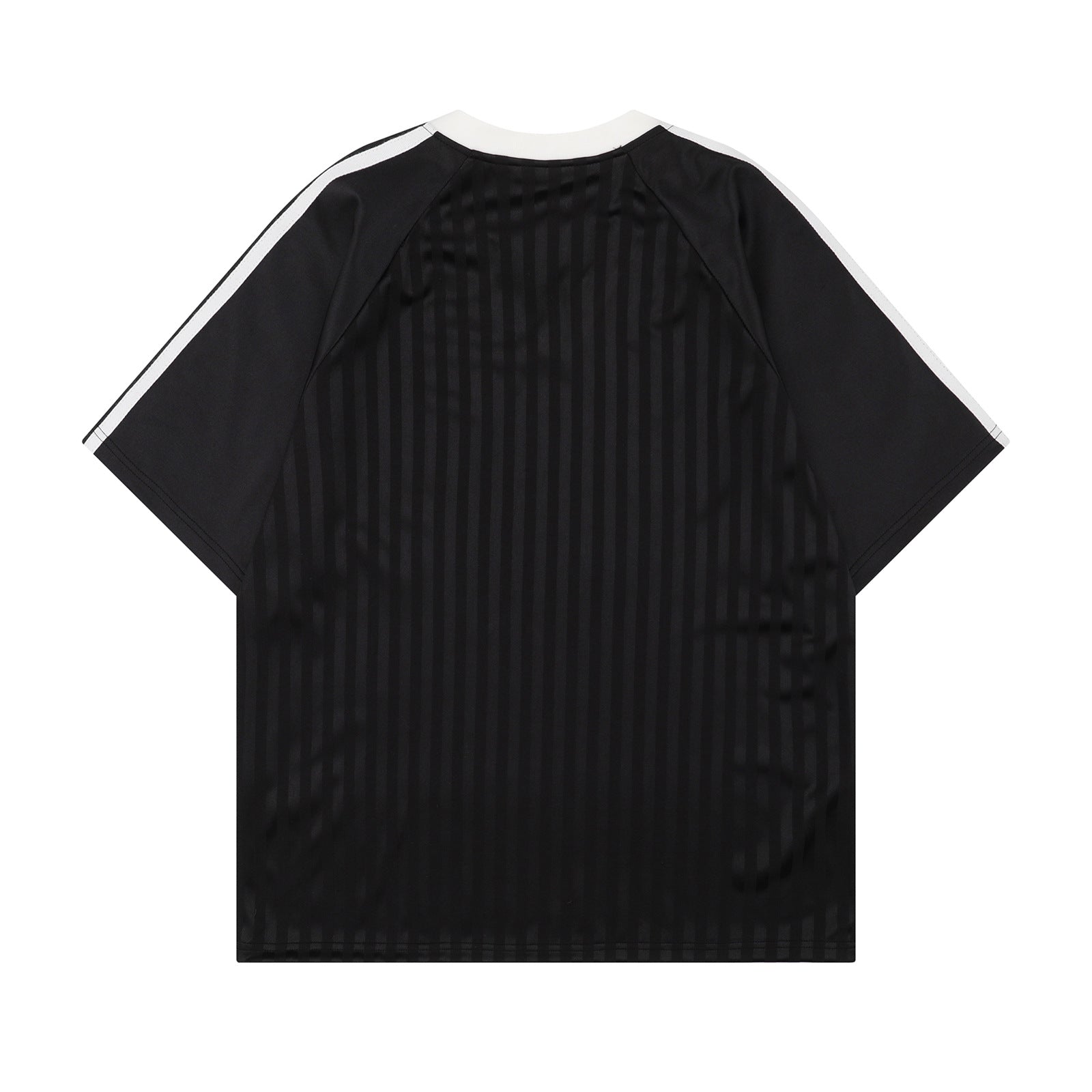 Letter print striped short sleeves