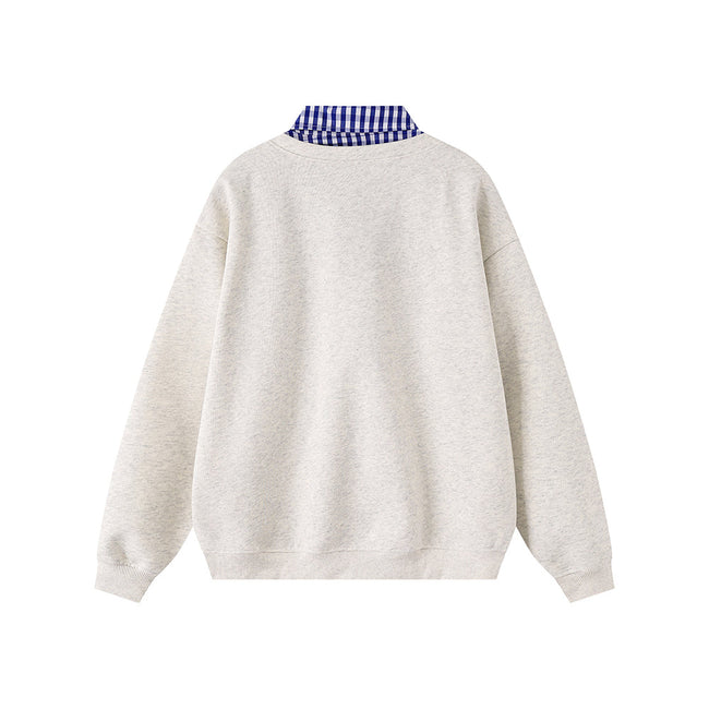 Fake two-piece polo sweatshirt Main Image