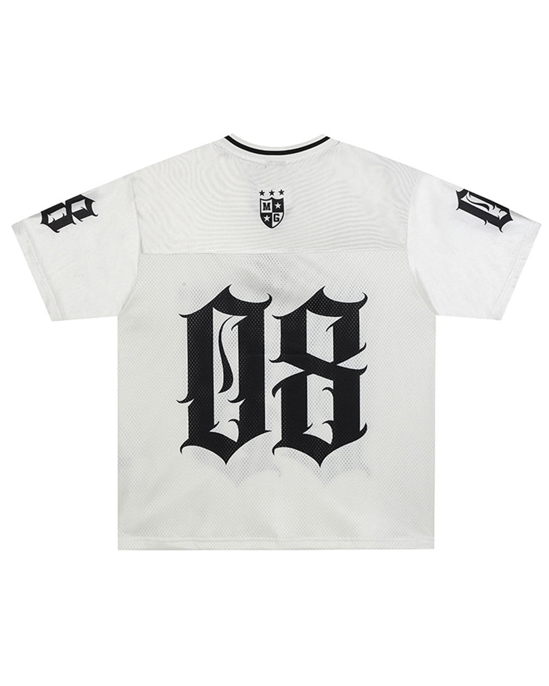 Sporty Digital Print Short Sleeve