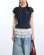 Puppy Paw Print Slim Fit Short Sleeve