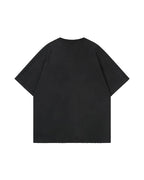Washed letter short sleeves