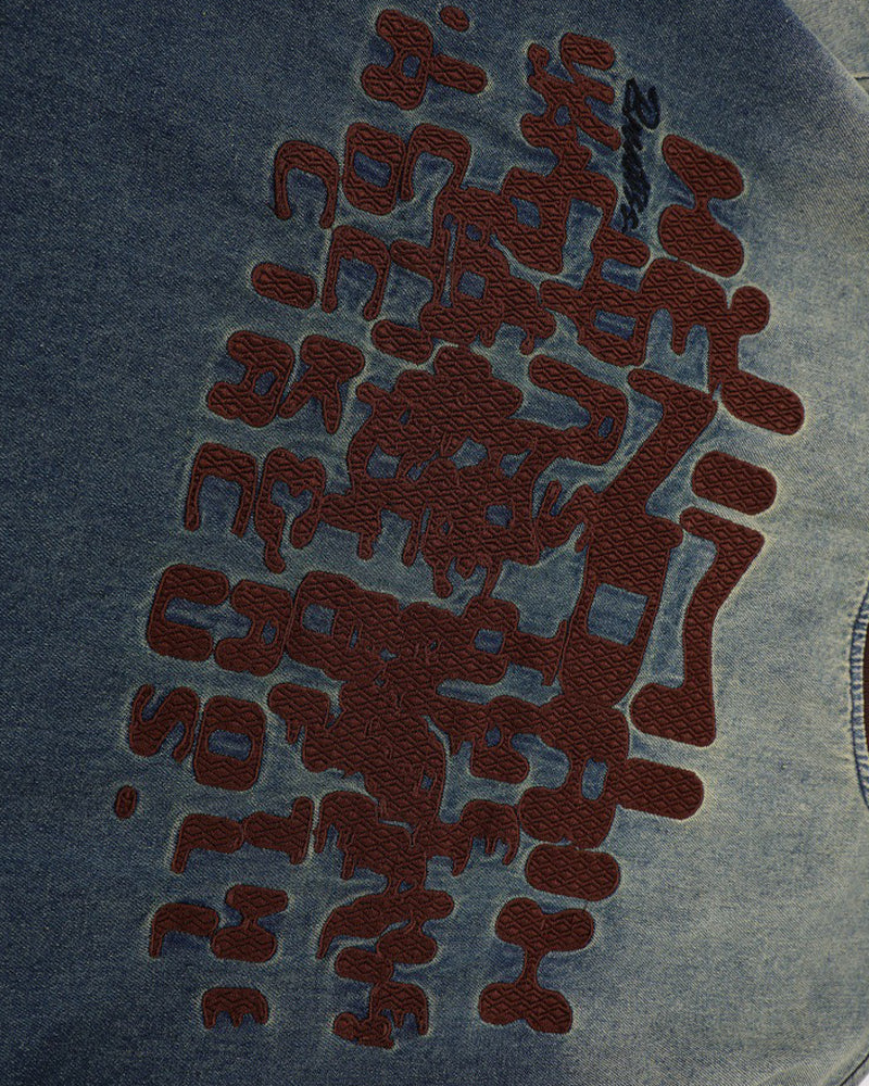 Washed distressed short sleeves