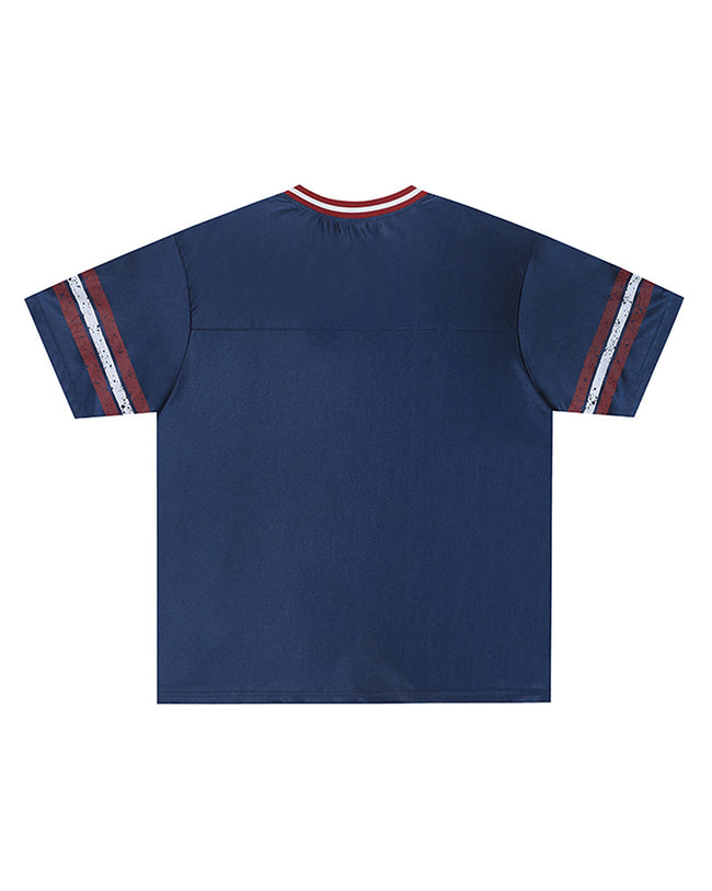 Spliced sports short sleeves Main Image