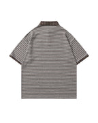 Striped short sleeves