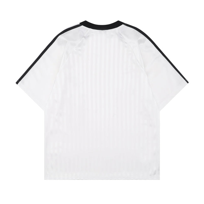 Letter print striped short sleeves Main Image