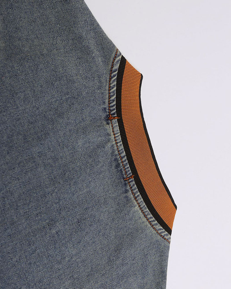 Retro washed distressed short sleeves