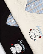 Faux two-piece polo shirt