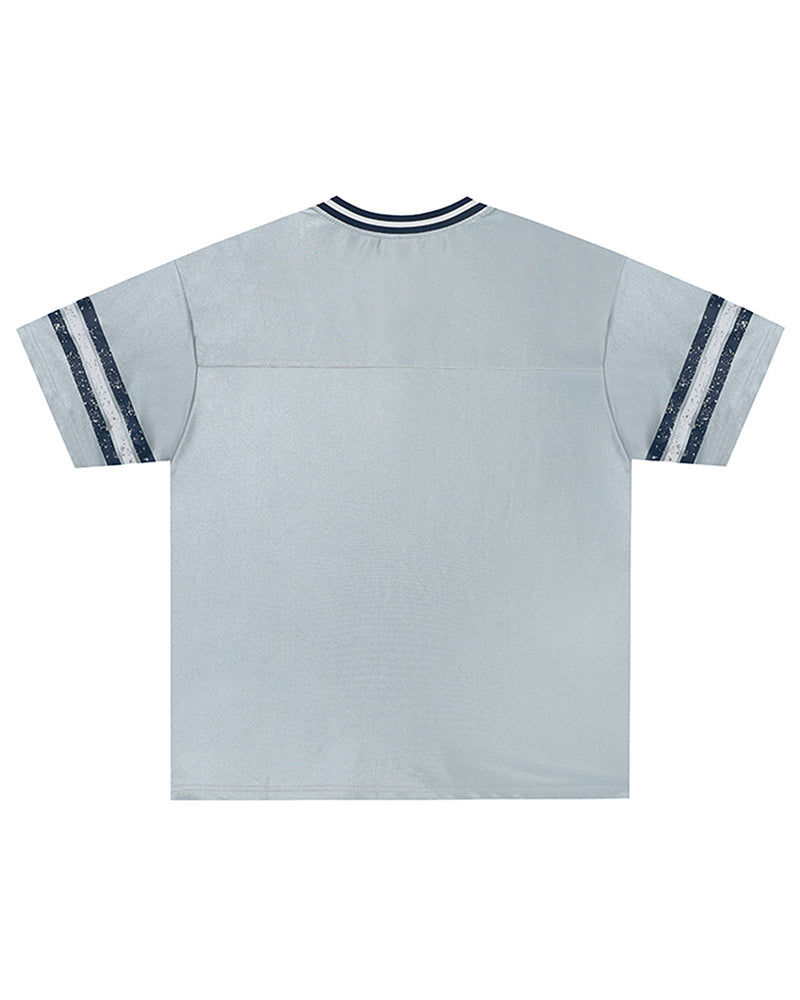 Spliced sports short sleeves