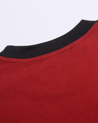 Contrast color letter print short sleeves