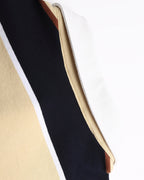 Striped contrast lapel sweatshirt
