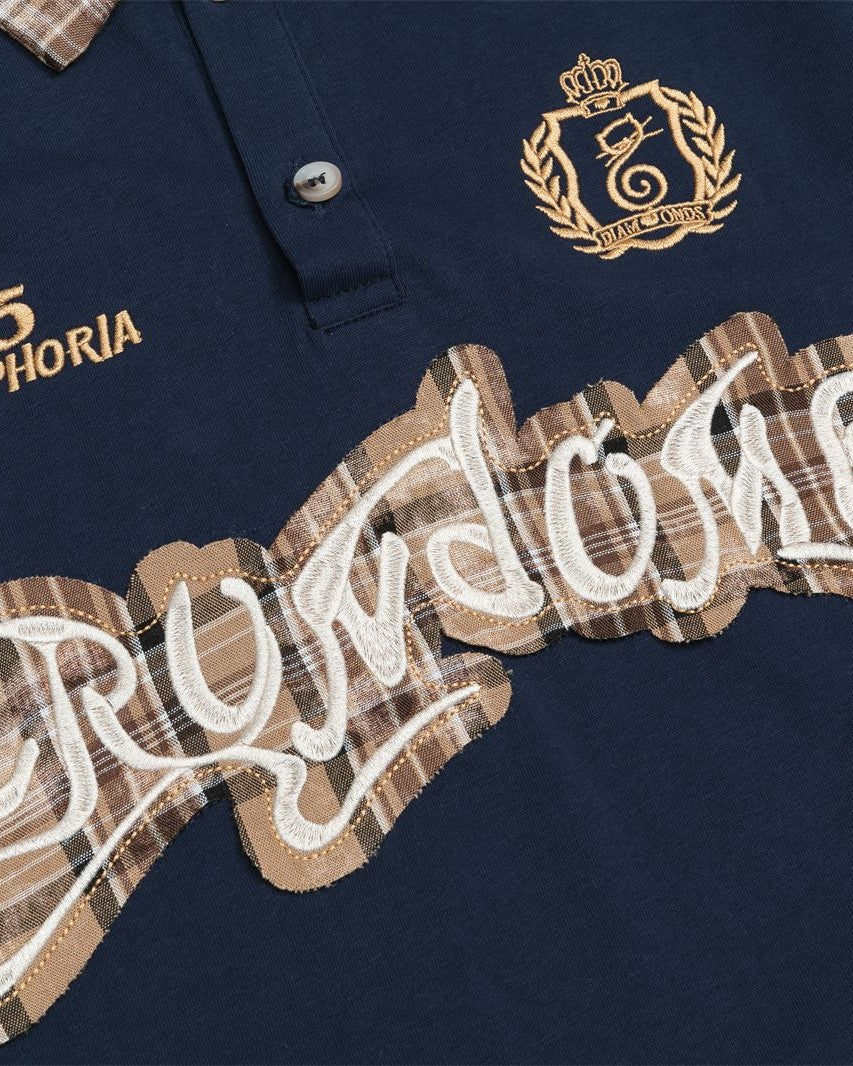 Applique letter short sleeves