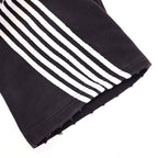 Valley Dreams Cartoon‑Bee White‑Stripe Wide‑Leg Sweatpants, Vintage Black Washed Streetwear Unisex Trousers