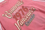 Retro distressed round neck sweatshirt