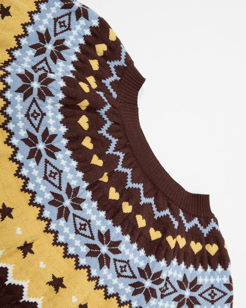 Retro knit short sleeve