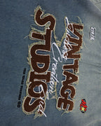 Retro denim short-sleeved shirt