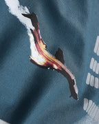 Contrast print short sleeves