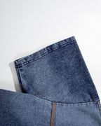 Appliqué Embroidered Denim Short-Sleeve T-Shirt