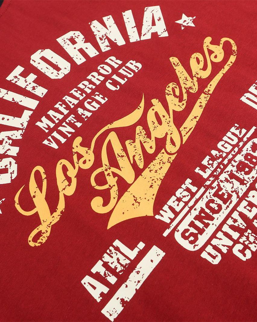 Contrast color letter print short sleeves