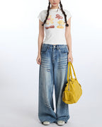 Cartoon Slim Fit Short-Sleeve