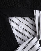 Fake two-piece polo sweatshirt