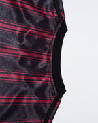 Vertical stripe print short sleeves