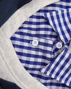 Fake two-piece polo sweatshirt