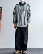 Retro Color Block Three Stripes Sweatshirt