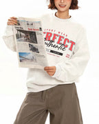retro casual couple sweatshirt