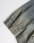 Embroidered denim hoodie