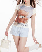 Cute bear short sleeves