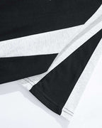 Retro stitching contrast color loose short sleeves