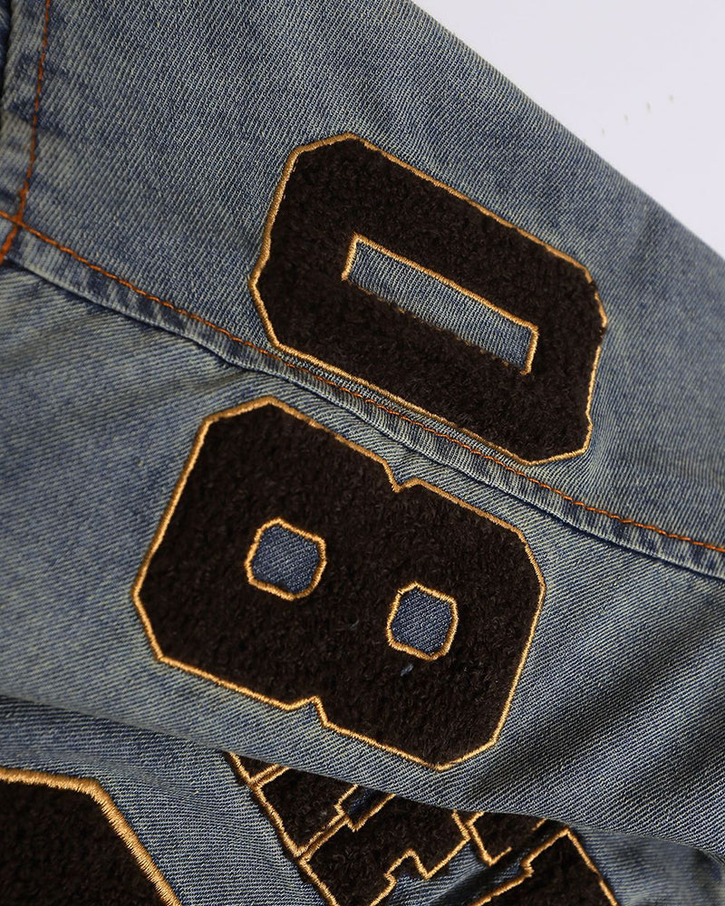 Retro washed distressed short sleeves