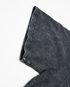 Vintage washed distressed short-sleeved shirt