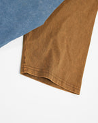 Retro color-blocked raglan sleeve short sleeve