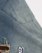 Retro denim short-sleeved shirt